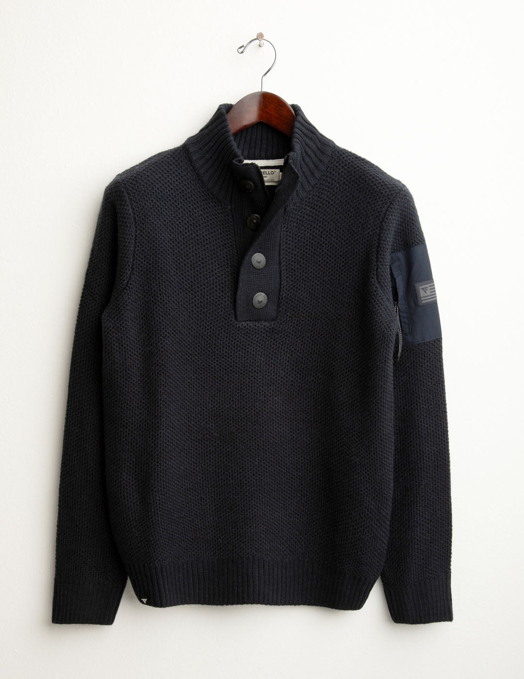 Maglia camioner con dettagli tecnici uomo blue fm25w01mm cc-a0601 Maglia camioner con dettagli tecnici