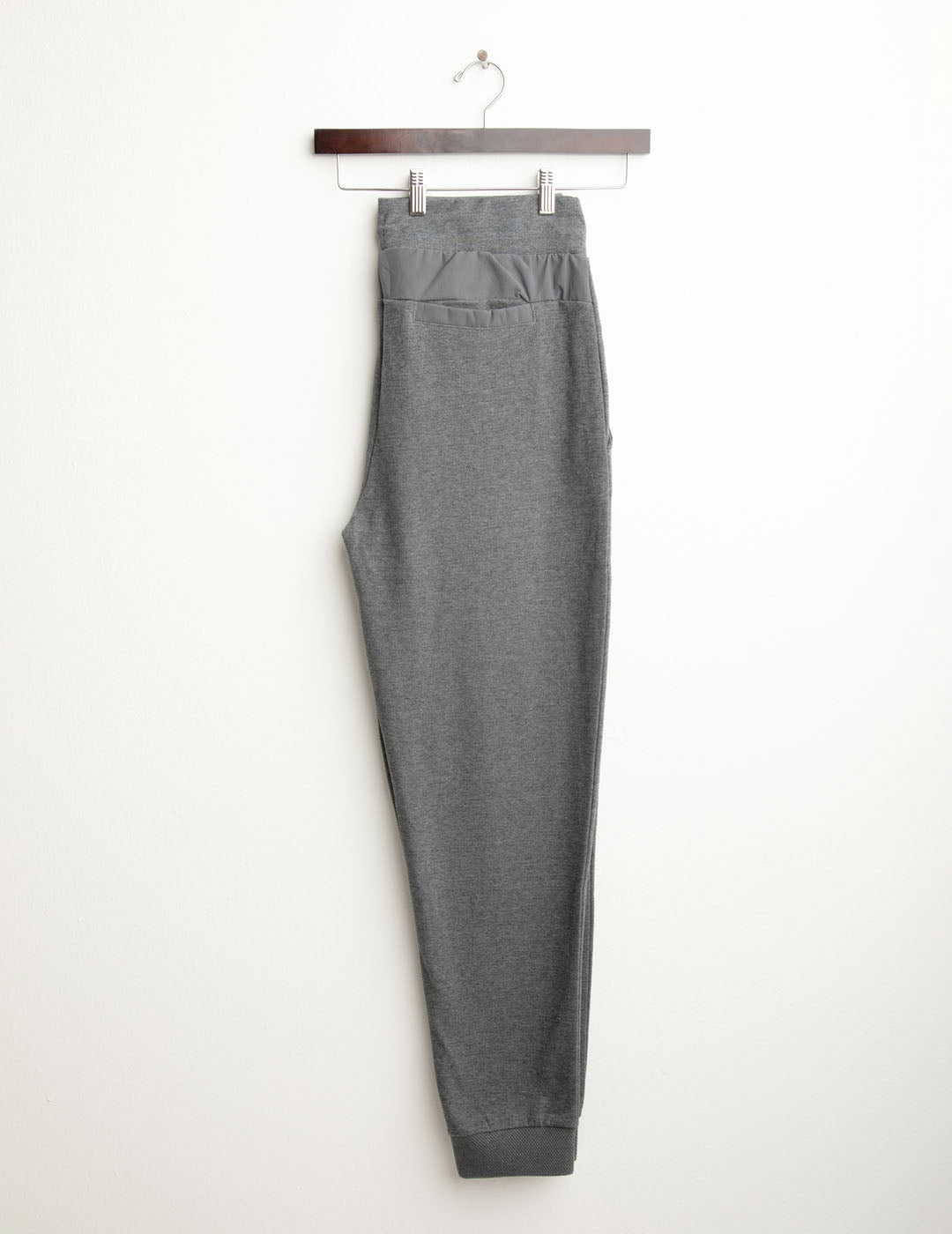 Pantalone in interlock con polsi uomo antracite melange fm25w03pf cc-a0953 Pantalone in interlock con polsi