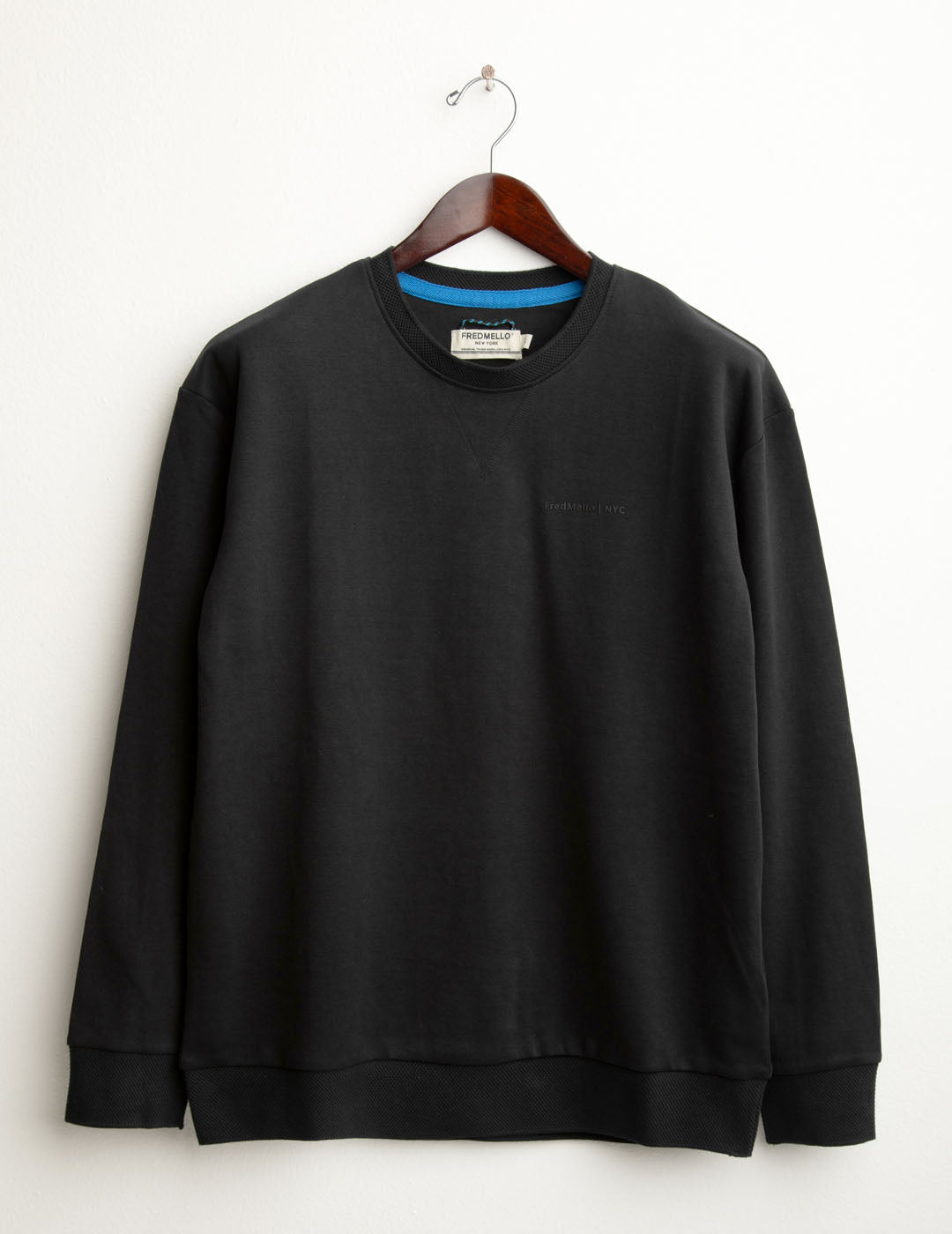 Felpa girocollo con lettering 3D uomo black fm25w06fg cc-a0951 Felpa girocollo con lettering 3D