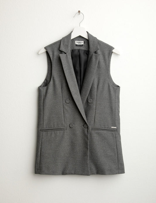 Blazer smanicato doppiopetto donna dark gray fw25w01bt cc-a0903