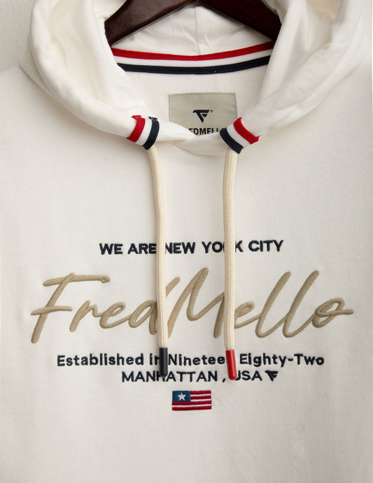 Embroidered hooded sweatshirt - back - 002