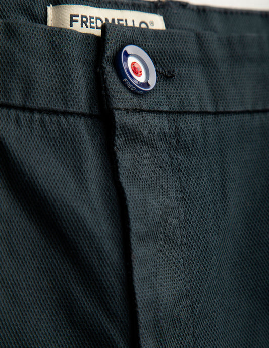 Pantalone chino in tessuto dobby - back - 002