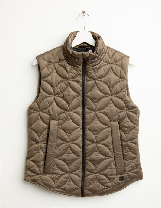 Piumino trapuntato smanicato donna mud fw25w16ks cc-a0107