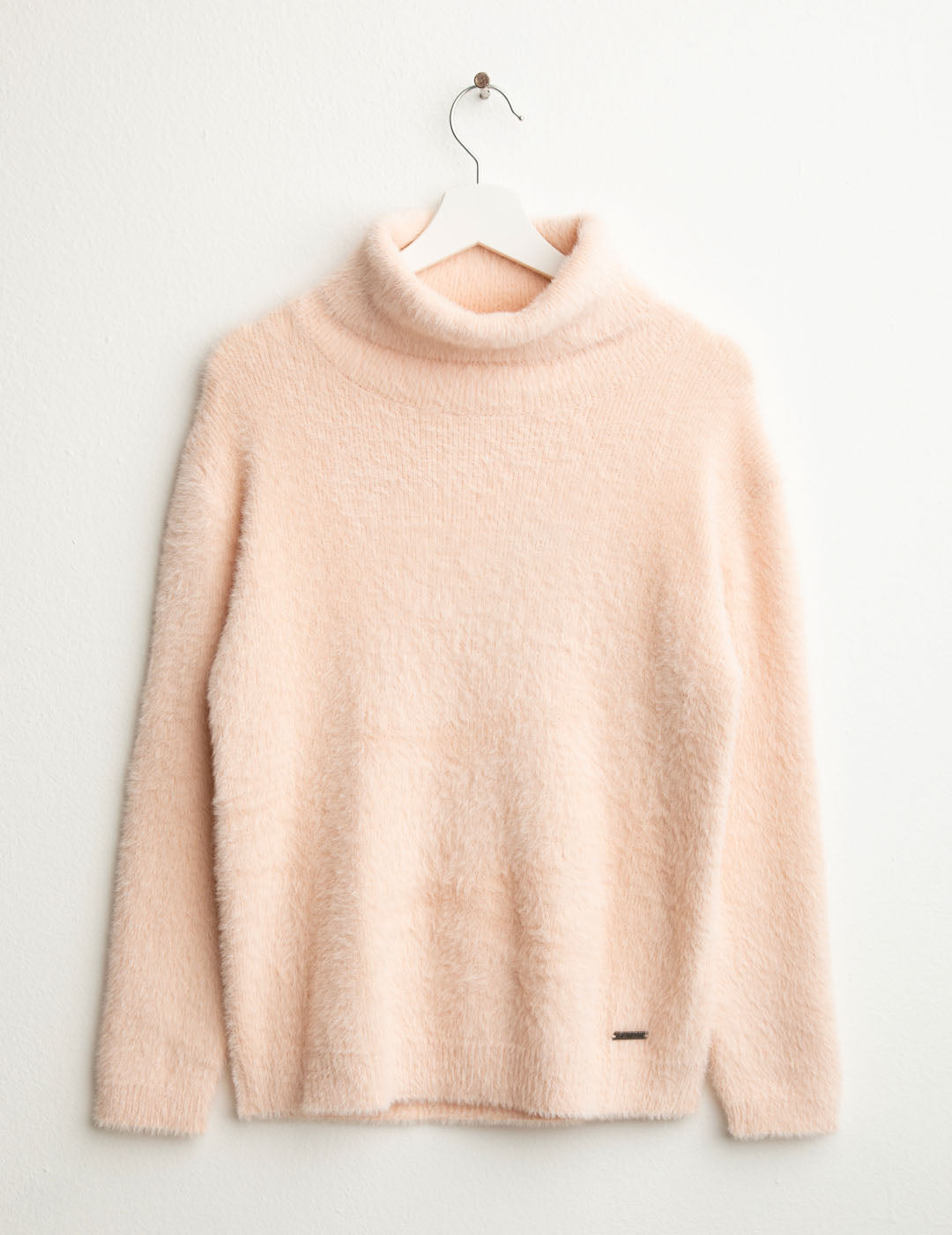 Maglia dolcevita effetto pelliccia donna pink fw25w23md cc-a0406 Maglia dolcevita effetto pelliccia