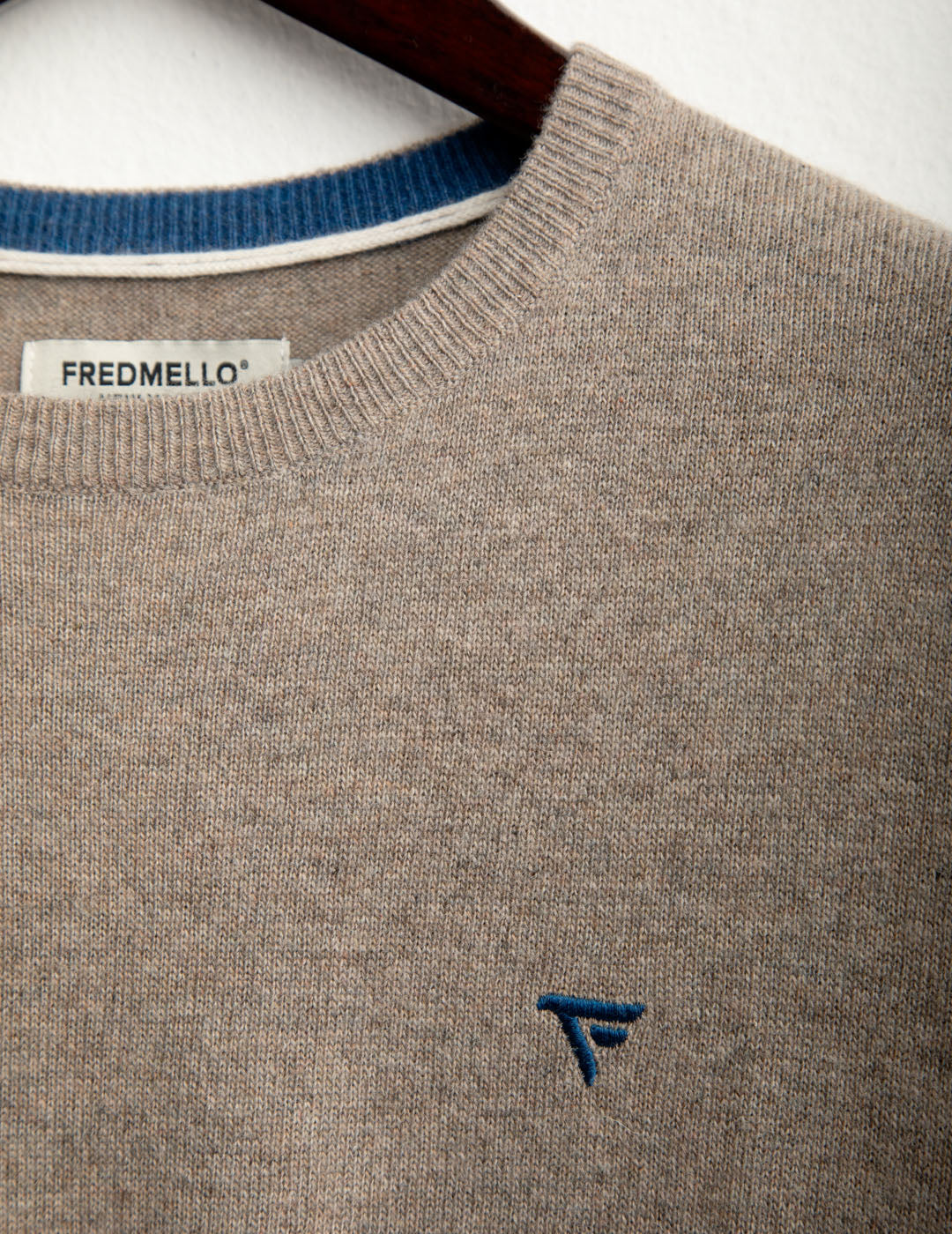 Maglia in lambswool uomo mud melange fm25w22mg cc-a0108 Maglia in lambswool