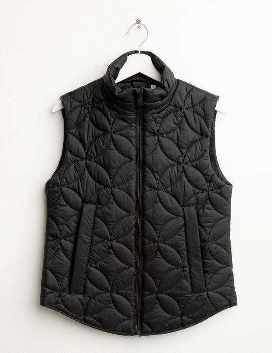 Piumino trapuntato smanicato donna black fw25w16ks cc-a0951
