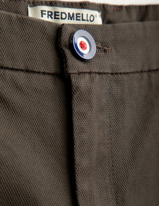 Pantalone chino in tessuto dobby - back - 002