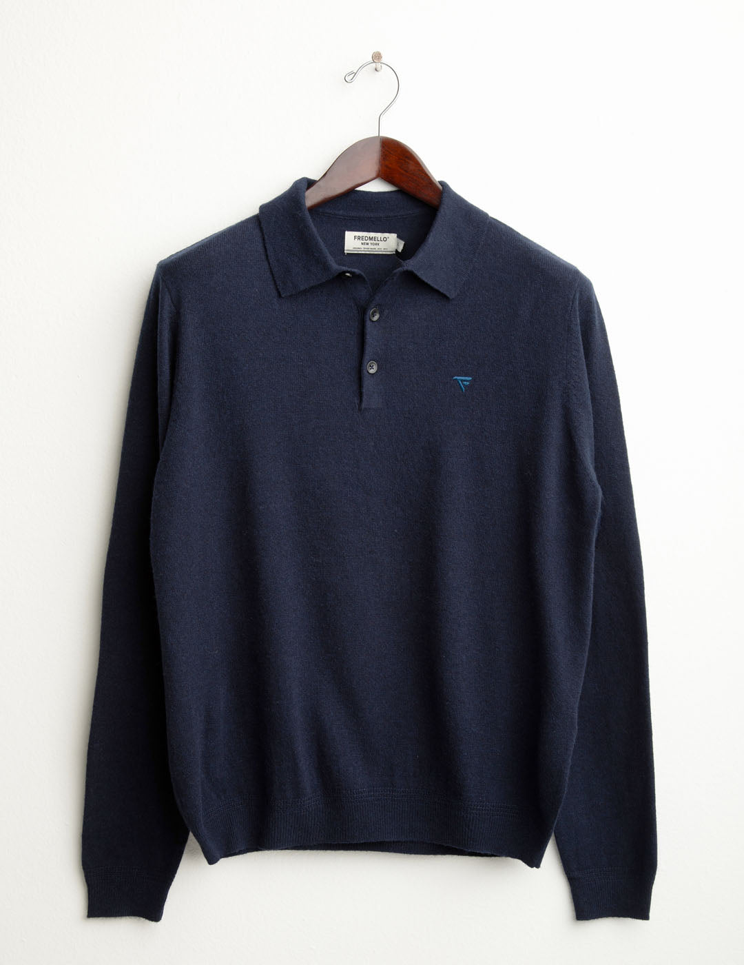 Maglia polo in lambswool uomo blue fm25w24ma cc-a0601 Maglia polo in lambswool