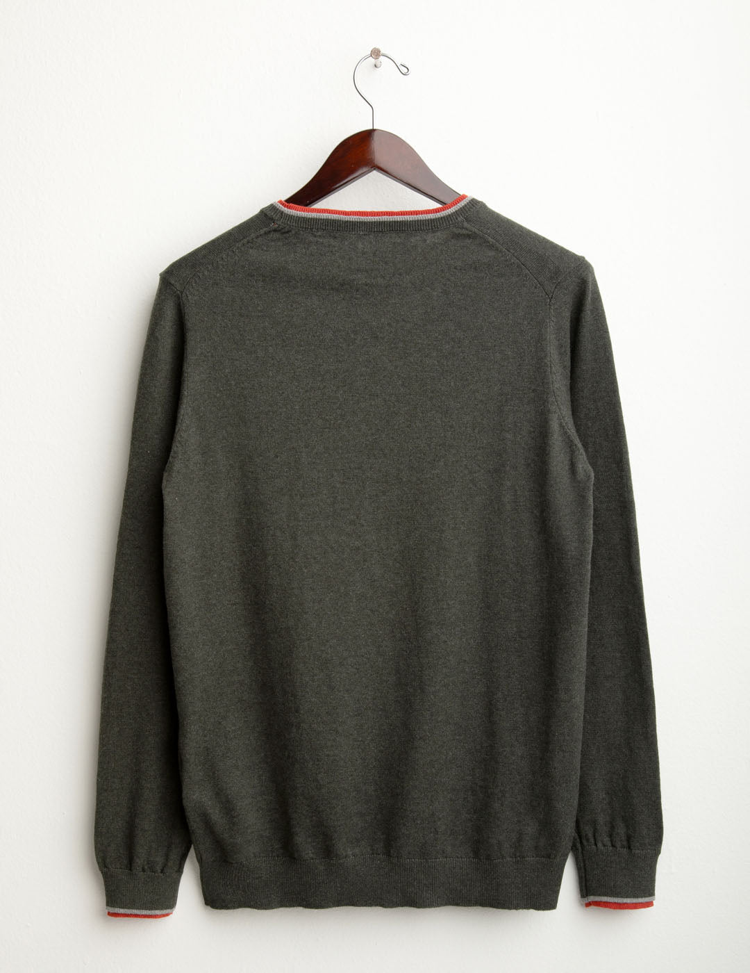 Maglia girocollo con dettagli a contrasto uomo army fm25w15mg cc-a0804 Maglia girocollo con dettagli a contrasto