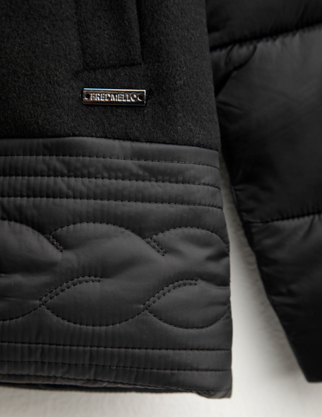 Piumino in panno con dettagli cangianti donna black fw25w03ku cc-a0951 Piumino in panno con dettagli cangianti