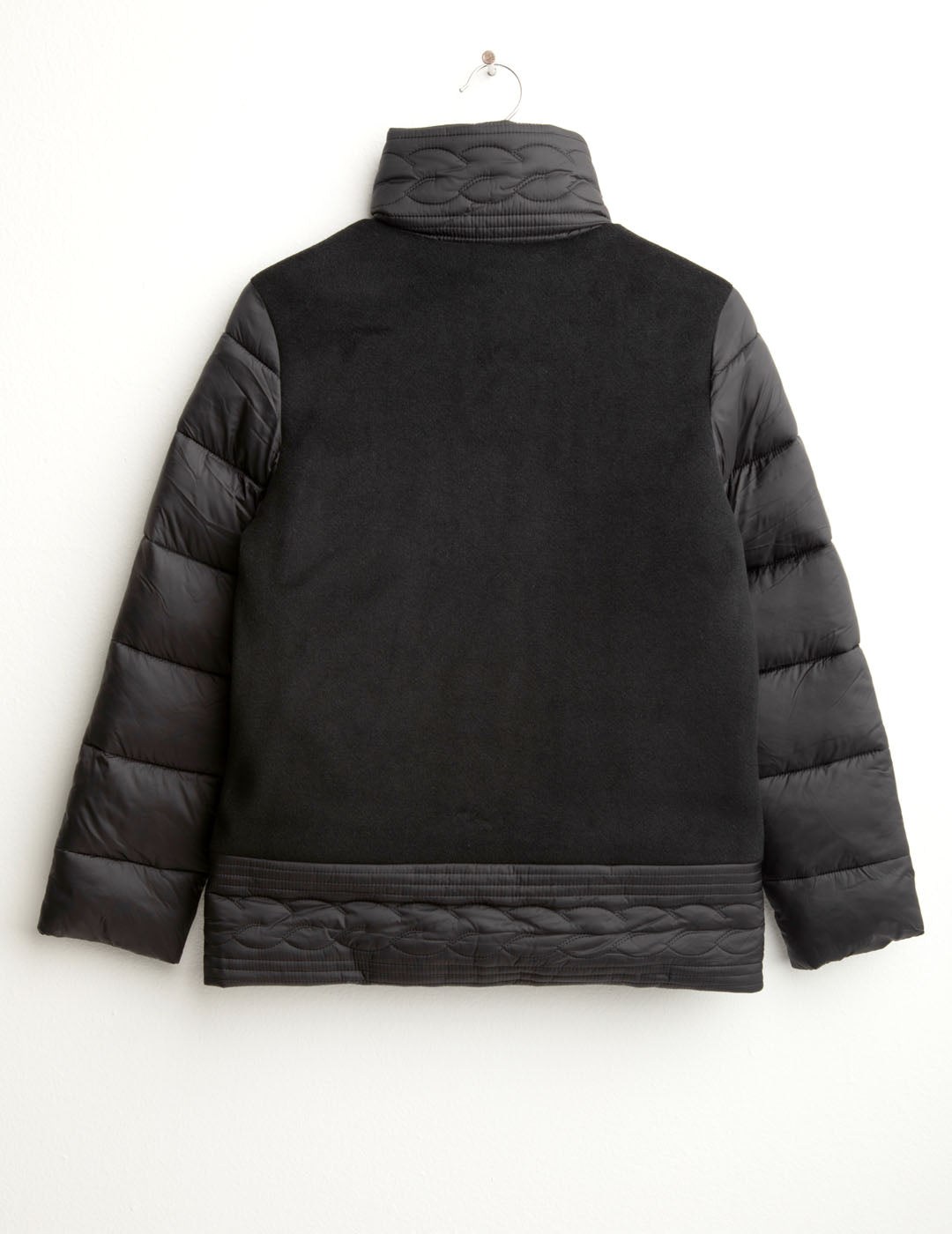 Piumino in panno con dettagli cangianti donna black fw25w03ku cc-a0951 Piumino in panno con dettagli cangianti