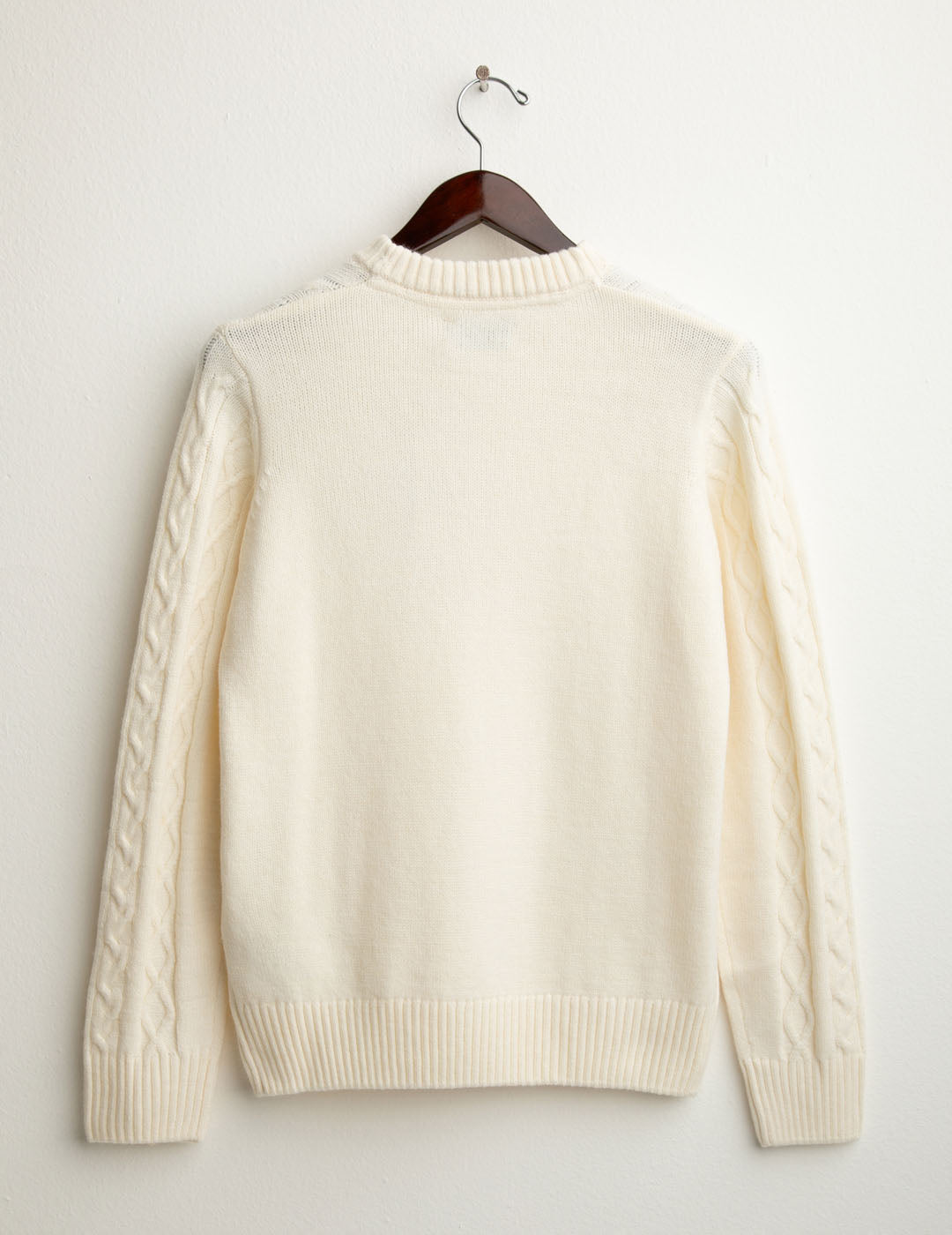 Maglia girocollo con lavorazione a trecce e rombi uomo off white fm25w06mg cc-a0002 Maglia girocollo con lavorazione a trecce e rombi