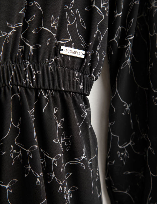 Abito in georgette stampata - back - 002