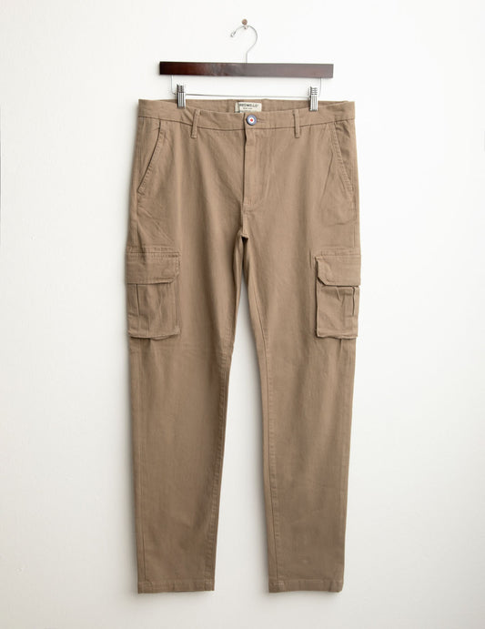 Pantalone cargo in gabardina tinto capo uomo mud fmdenaly cc-a0107