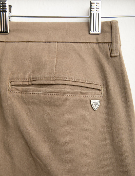 Pantalone cargo in gabardina tinto capo - back - 002