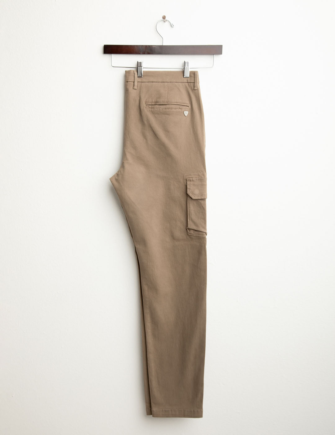 Pantalone cargo in gabardina tinto capo uomo mud fmdenaly cc-a0107 Pantalone cargo in gabardina tinto capo
