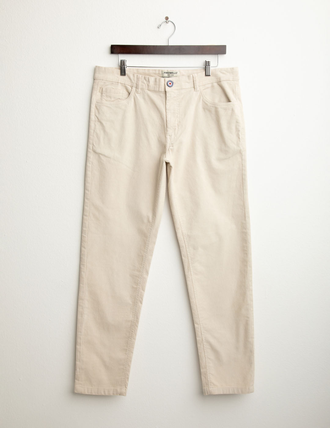 Pantalone chino in velluto a coste uomo ivory fm25w12pu cc-a0910 Pantalone chino in velluto a coste