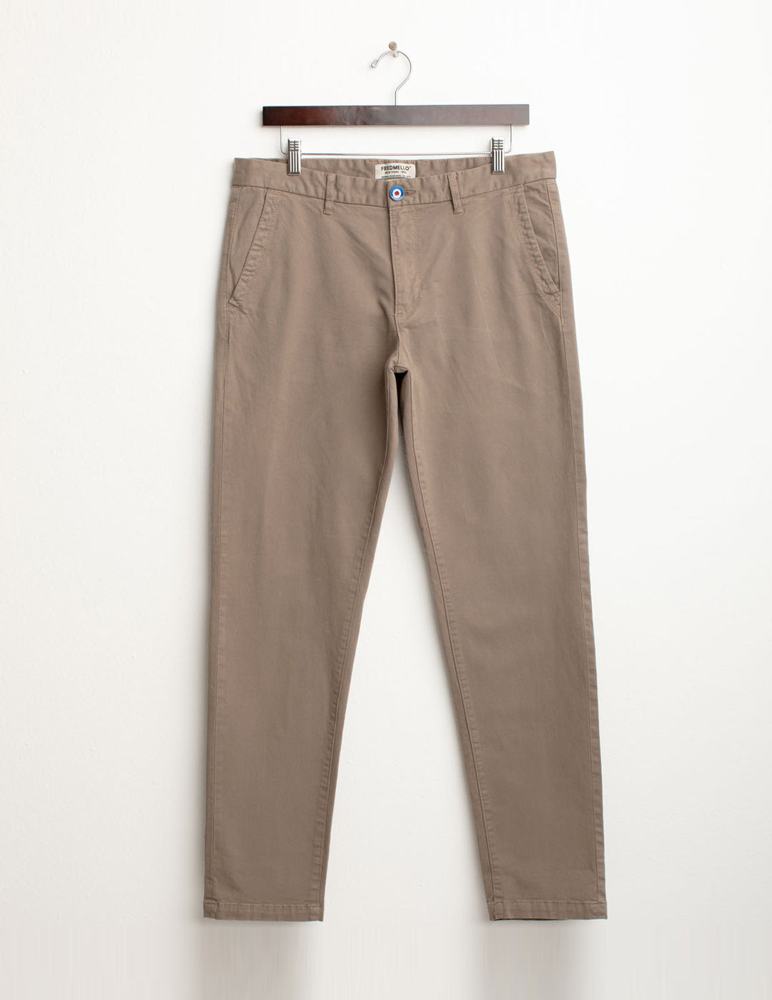 Slim fit “Mr. Bryan” chino trousers man mud fmraymond cc-a0107 Slim fit “Mr. Bryan” chino trousers