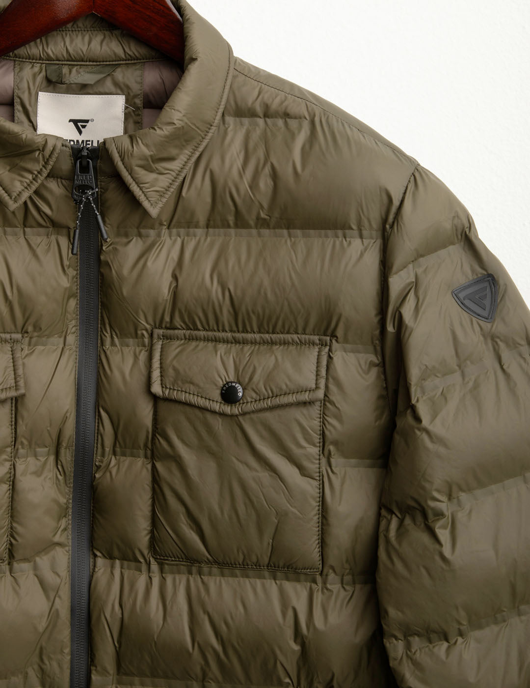 Piumino con collo camicia uomo army fm25w11kd cc-a0804 Piumino con collo camicia