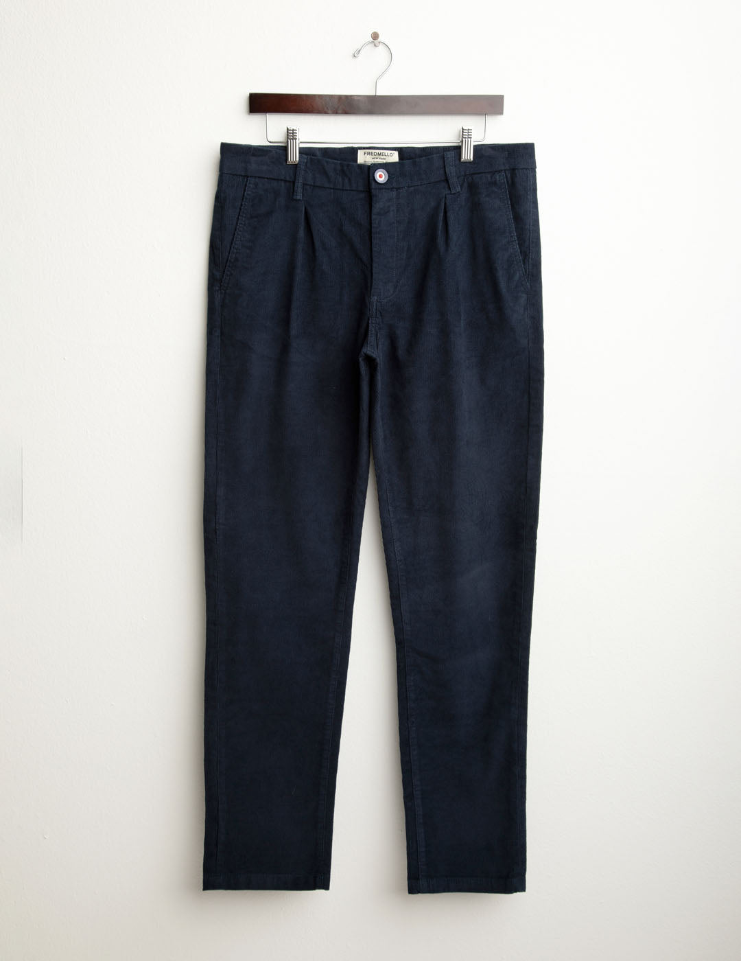 Corduroy chino trousers with front pleats man blue fm25w11pu cc-a0601 Corduroy chino trousers with front pleats