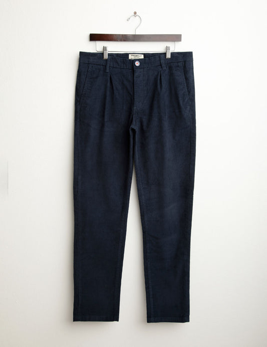 Pantalone chino in velluto a coste con pinces uomo blue fm25w11pu cc-a0601