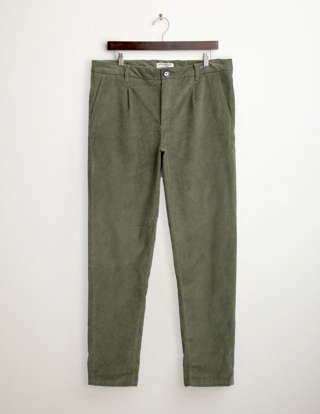 Corduroy chino trousers with front pleats man clover fm25w11pu cc-a0821 Corduroy chino trousers with front pleats