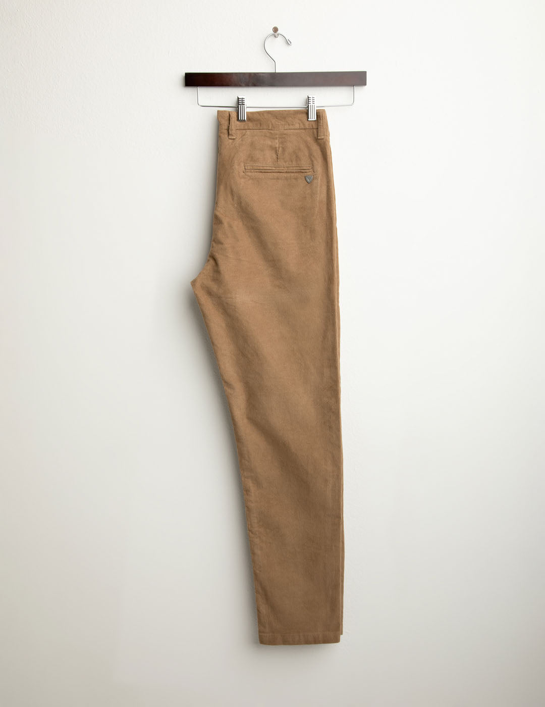 Corduroy chino trousers with front pleats man honey fm25w11pu cc-a0154 Corduroy chino trousers with front pleats