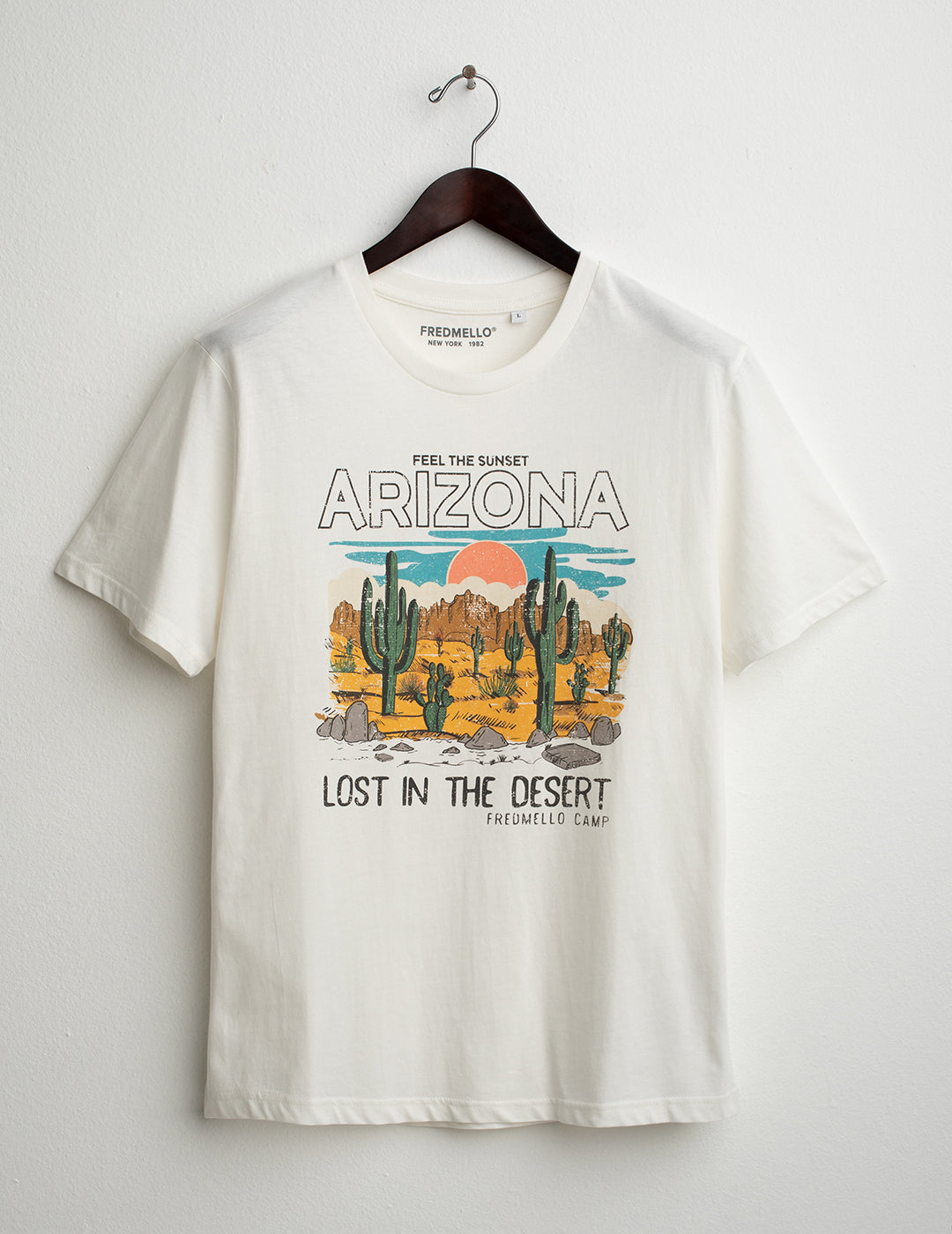 T-shirt girocollo con stampa effetto rovinato uomo off white fm26s24tg cc-a0002 T-shirt girocollo con stampa effetto rovinato