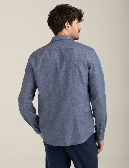Camicia in popeline con tasche - back - 002
