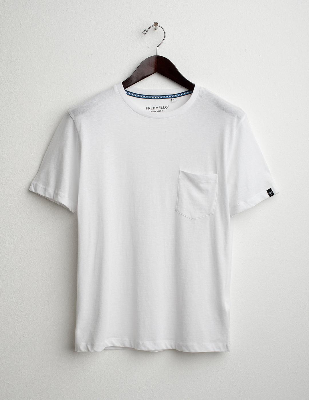 T-shirt girocollo con taschino uomo white fm26s10tg cc-a0001 T-shirt girocollo con taschino