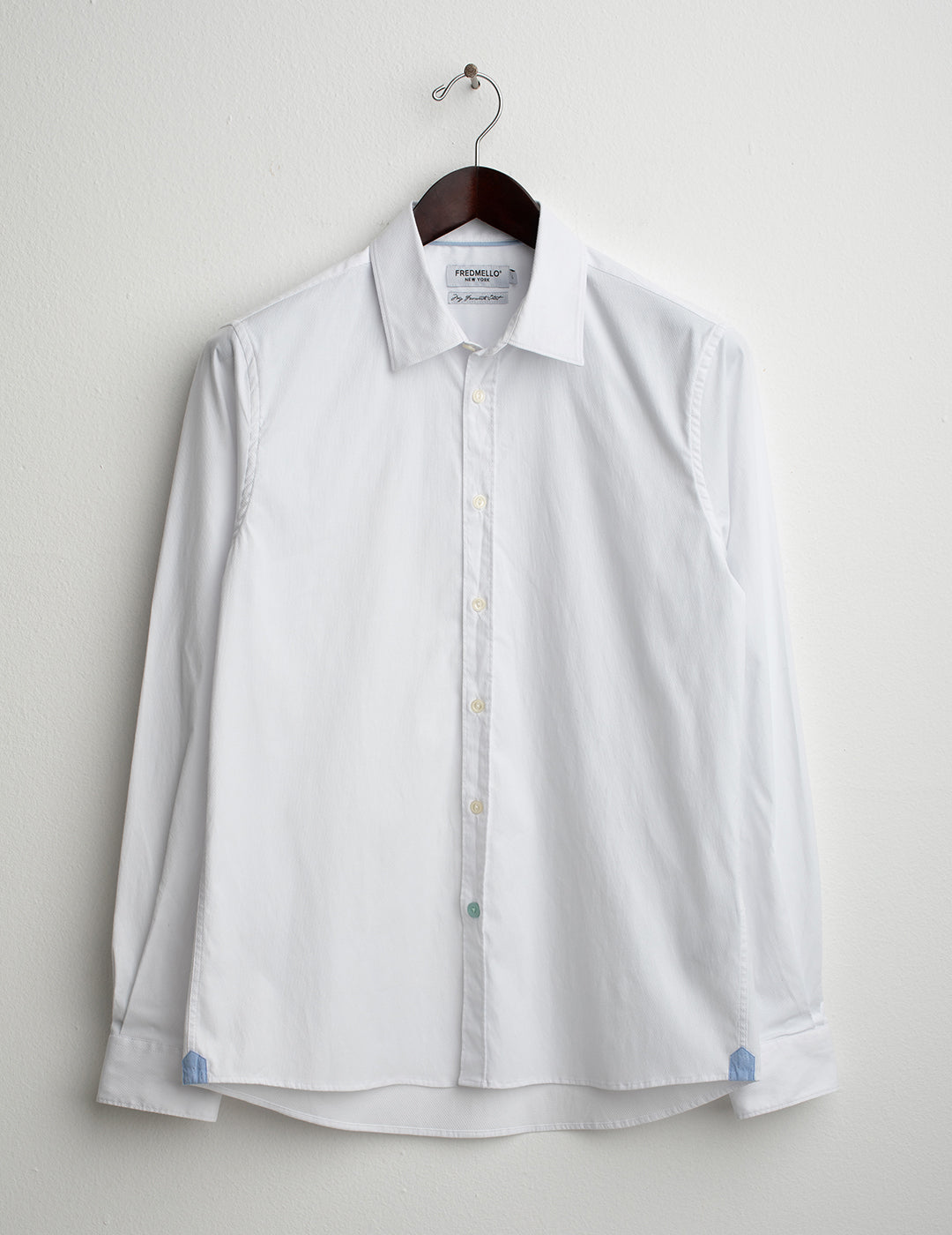 Camicia in jacquard stretch uomo white fm26s04ct cc-a0001 Camicia in jacquard stretch