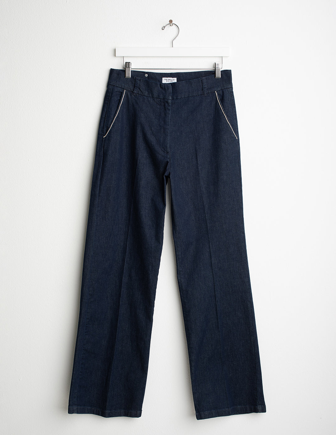 Stretch Denim Palazzo Trousers woman dark blue fw26s08pd cc-a1201 Stretch Denim Palazzo Trousers