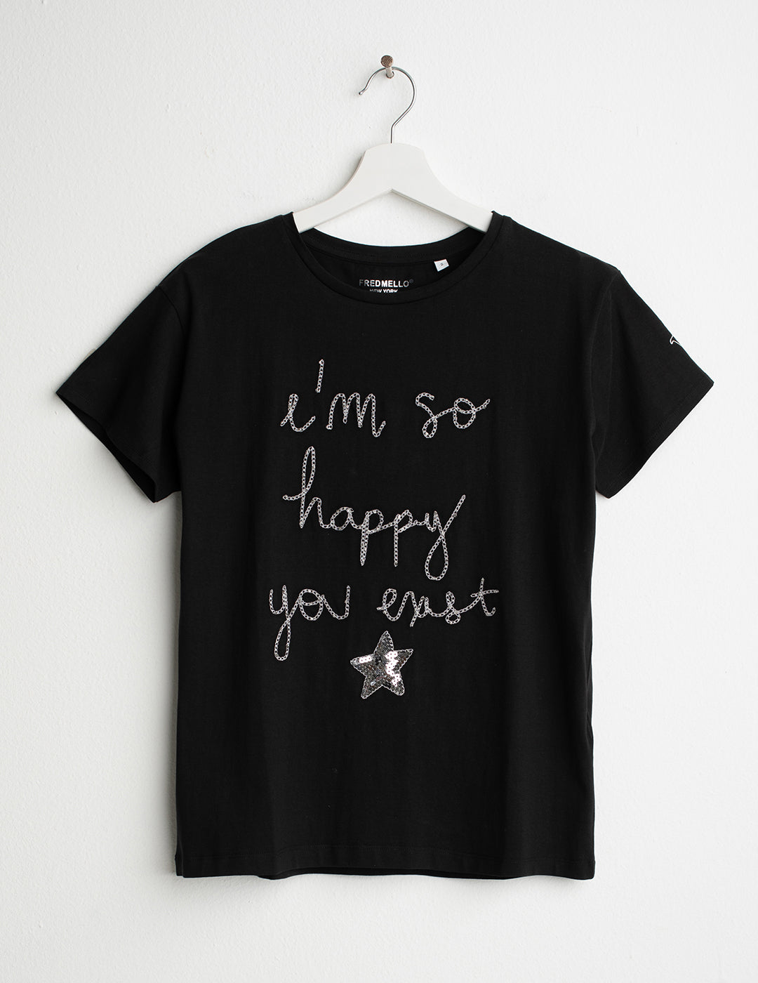 Crew Neck T-Shirt with Hand Embroidery woman black fw26s08tg cc-a0951 Crew Neck T-Shirt with Hand Embroidery