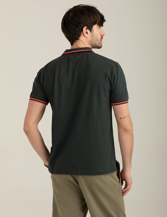 Polo a manica corta stretch - back - 002