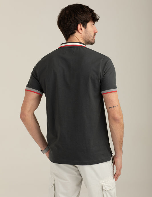 Short-Sleeve Polo with Zip - back - 002