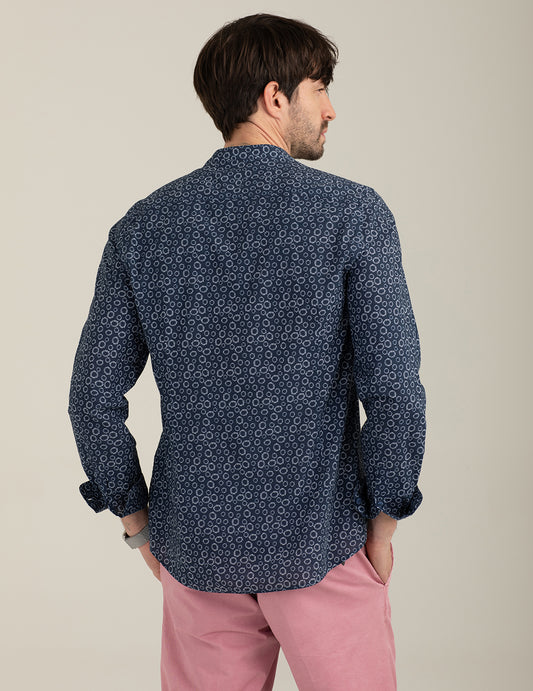Camicia coreana in voilé stampato - back - 002