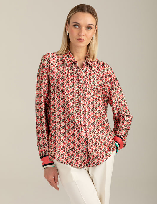 Camicia a manica lunga in raso - back - 002