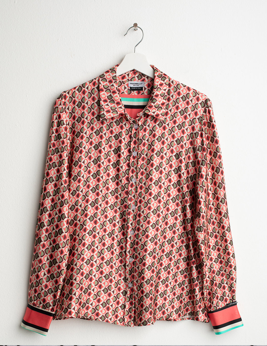 Long-Sleeve Shirt in Satin woman pink fw26s30cs cc-a0406 Long-Sleeve Shirt in Satin