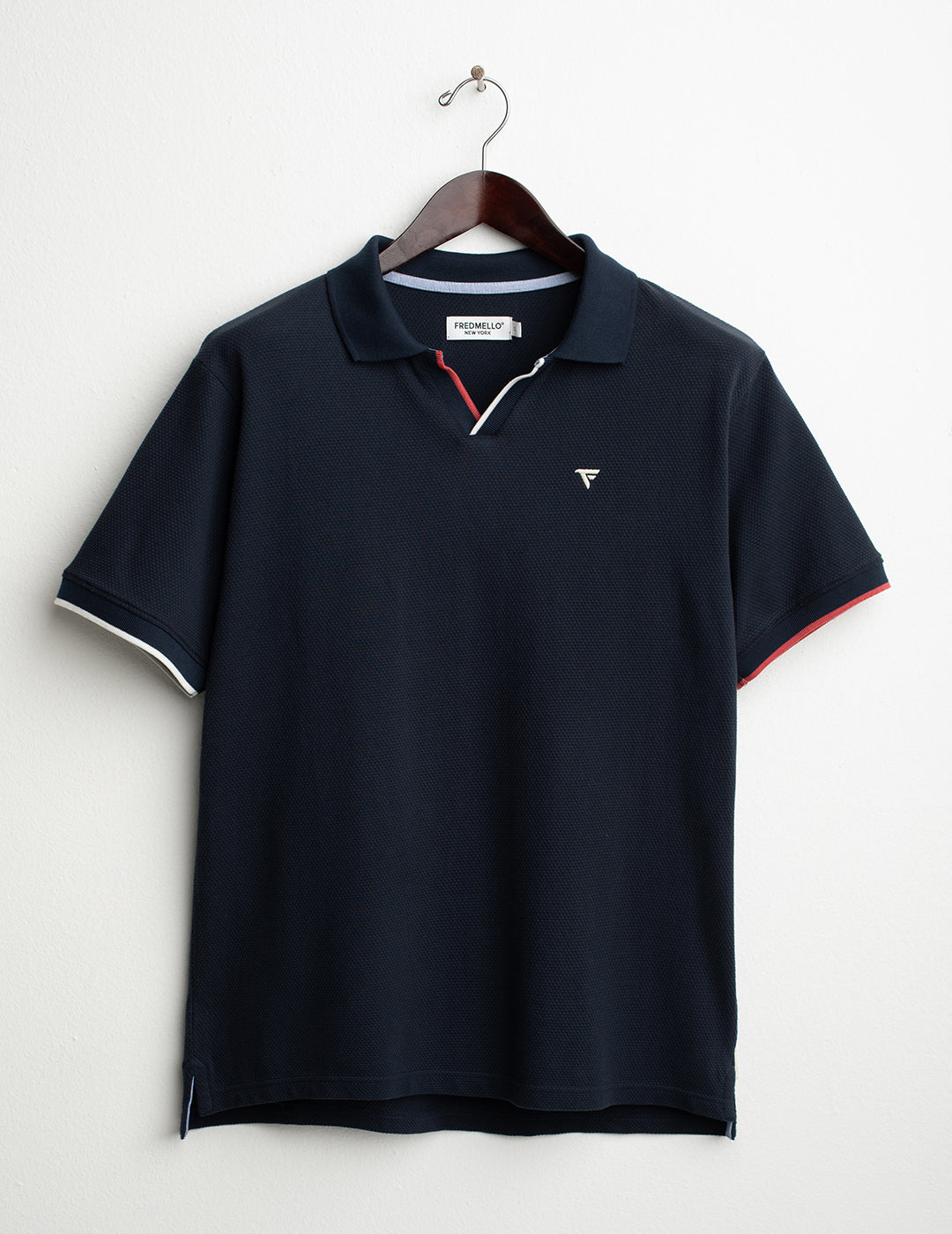 Polo in jacquard macro piquet uomo blue fm26s09qu cc-a0601 Polo in jacquard macro piquet