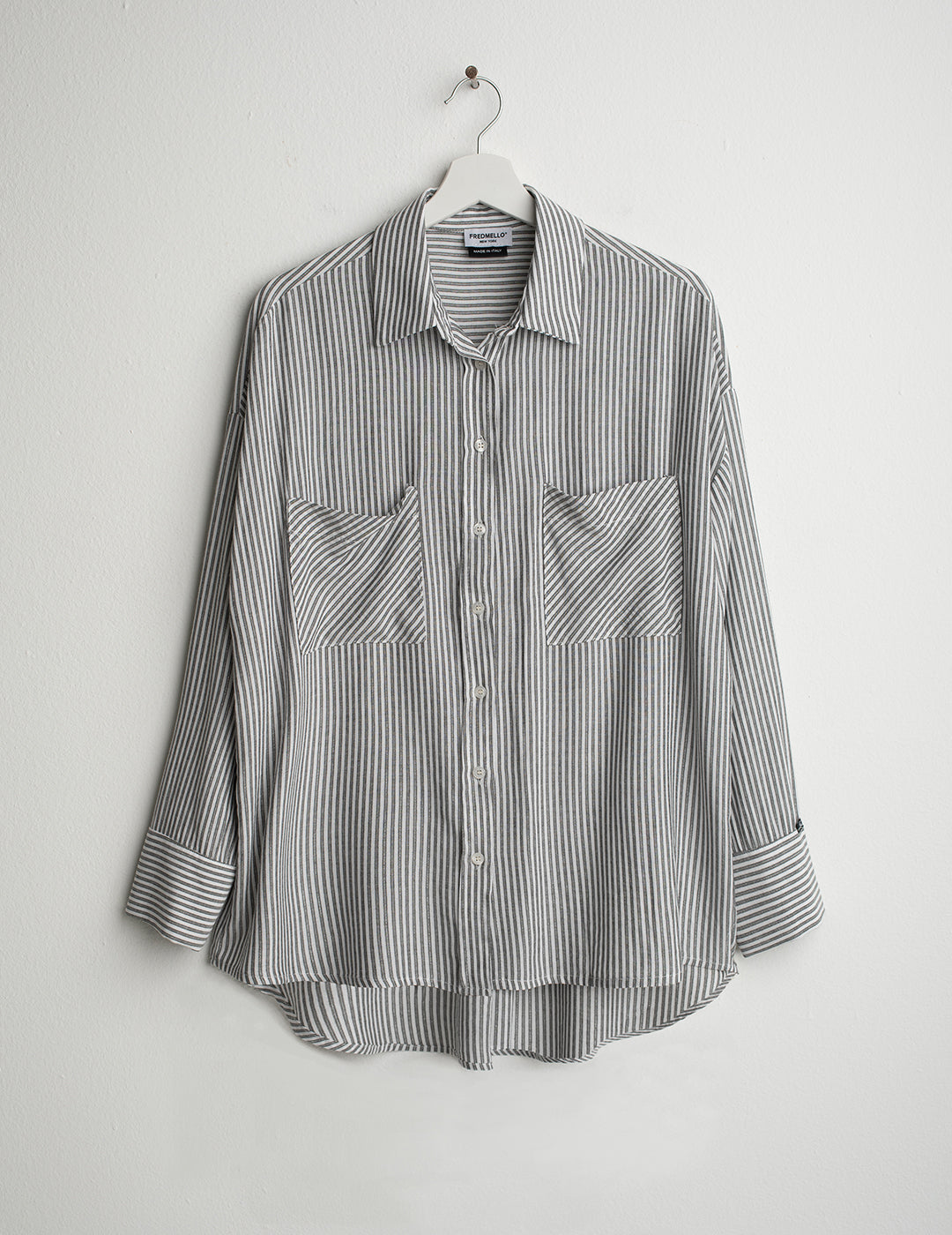 Long-Sleeve Shirt with Lurex Stripe woman black fw26s28ct cc-a0951 Long-Sleeve Shirt with Lurex Stripe