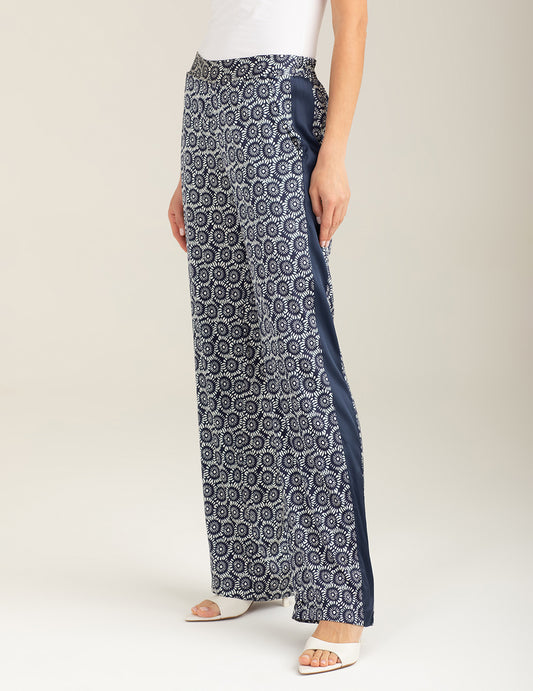 Pantalone in raso stampato - back - 002