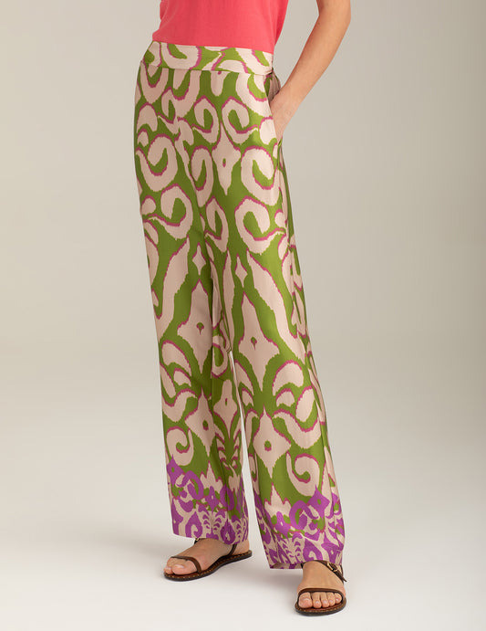 Pantalone in raso stampato - back - 002