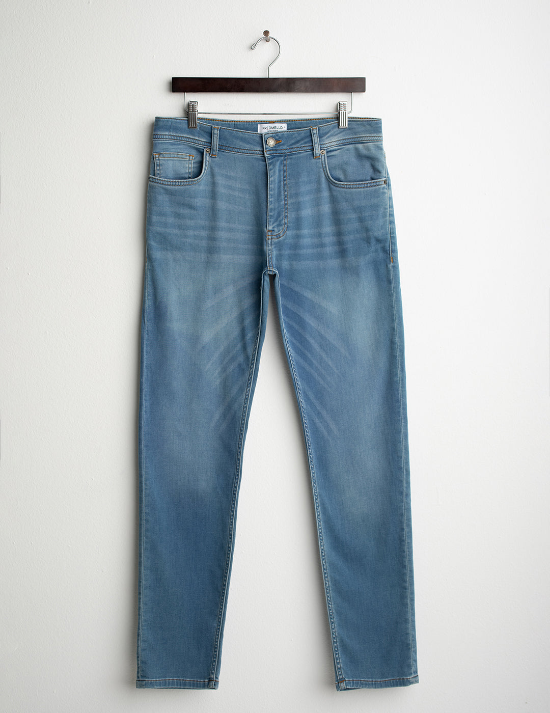 Pantalone in felpa effetto denim uomo light blue fm26s24pf cc-a1001 Pantalone in felpa effetto denim