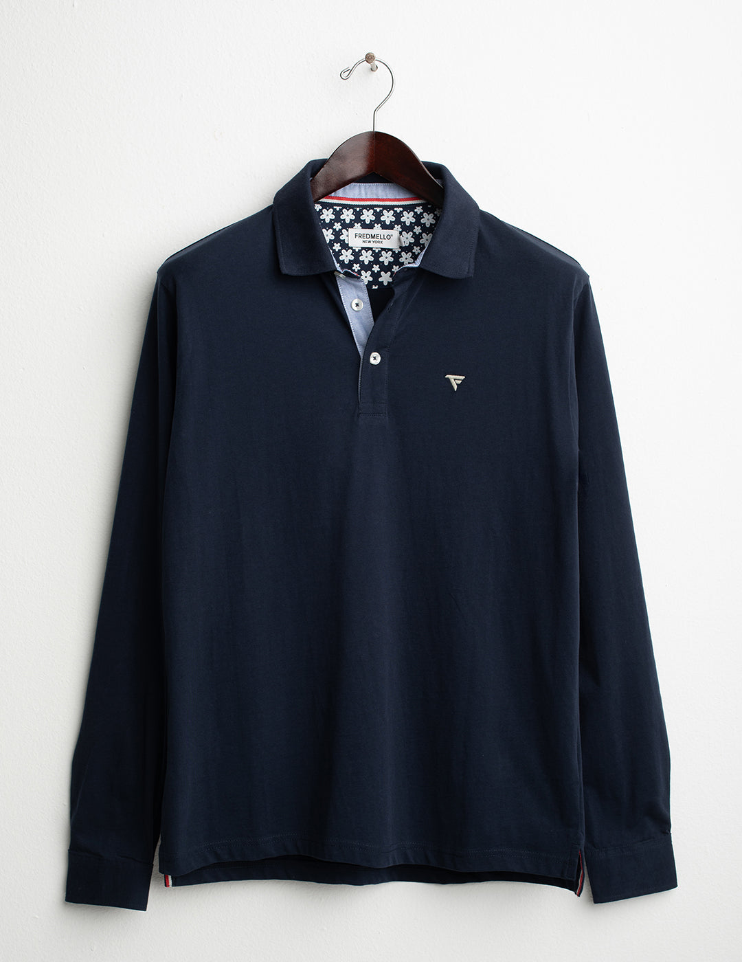 Polo a manica lunga in jersey uomo blue fm26s05qu cc-a0601 Polo a manica lunga in jersey