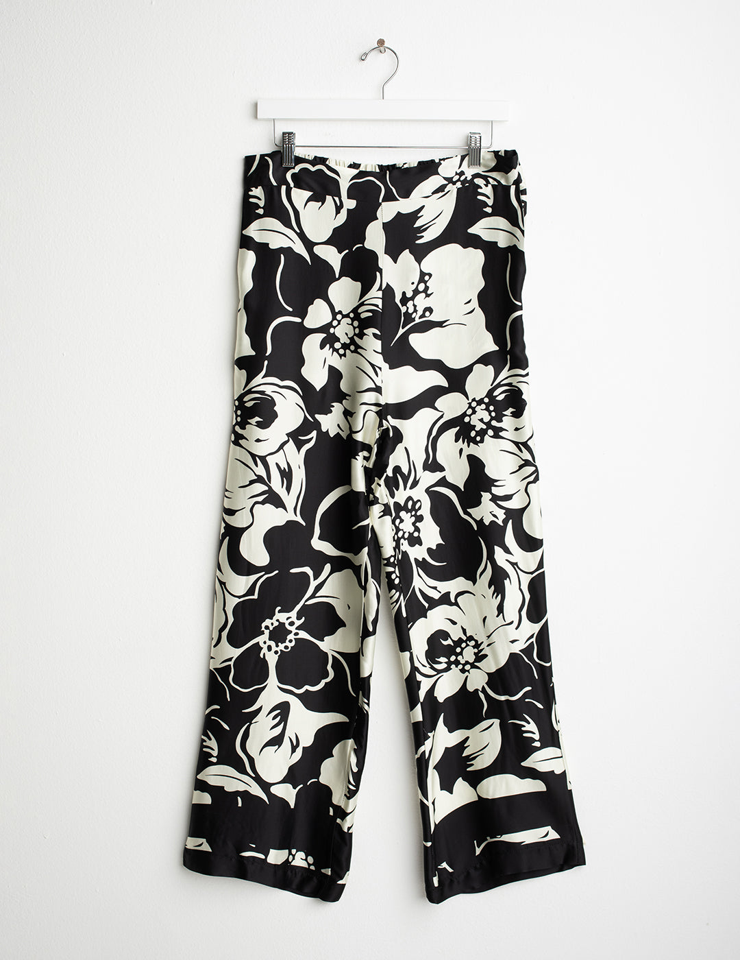 Pantalone in raso stampato donna flower fw26s30pt cc-a1407 Pantalone in raso stampato