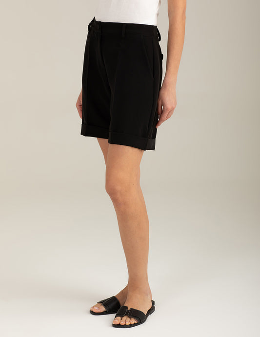 Bermuda bi-stretch con risvolto - back - 002