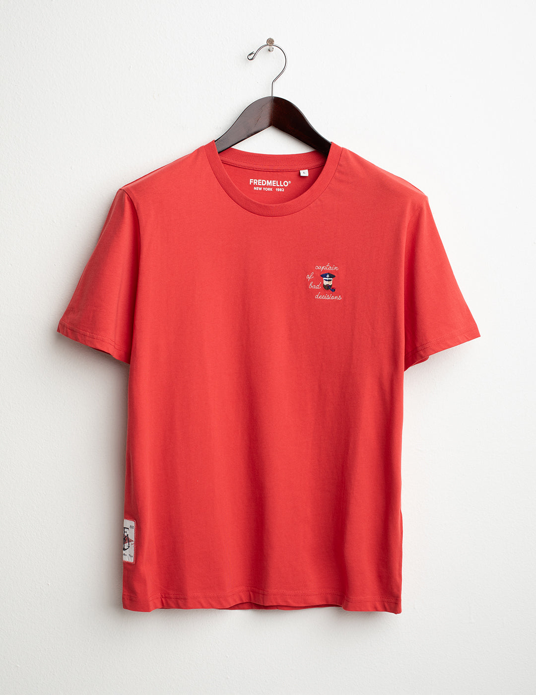 T-shirt girocollo con grafica ricamata uomo lobster fm26s15tg cc-a0211 T-shirt girocollo con grafica ricamata
