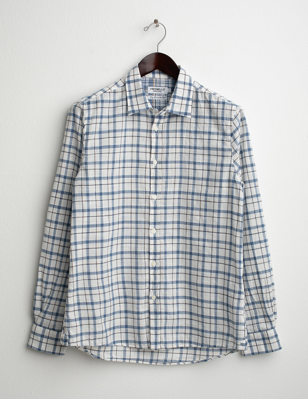 Camicia in check uomo white fm26s14ct cc-a0001 Camicia in check