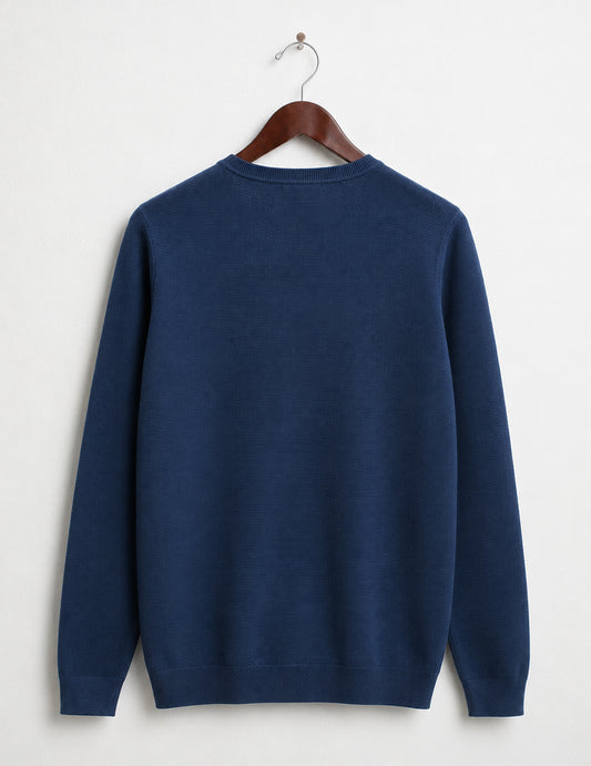 Maglia girocollo in punto piquet - back - 002