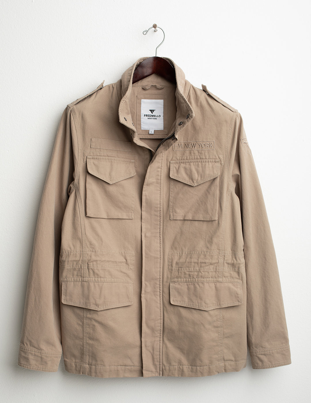 Field jacket in canvas uomo sand fm26s06ku cc-a0110 CAPOSPALLA GIUBBOTTO UNTO MAN